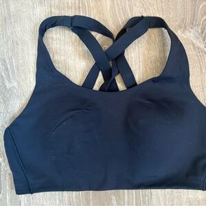 Lululemon Athletica Black Cross-Strap Sports Bra